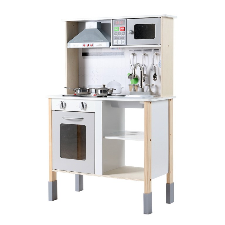 Keezi Kids Kitchen Play Set Wooden Pretend Toys Cooking Children Cookware Sink Keezi Kids Kitchen Play Set Wooden Pretend Toys Cooking Children Cookware Sink
