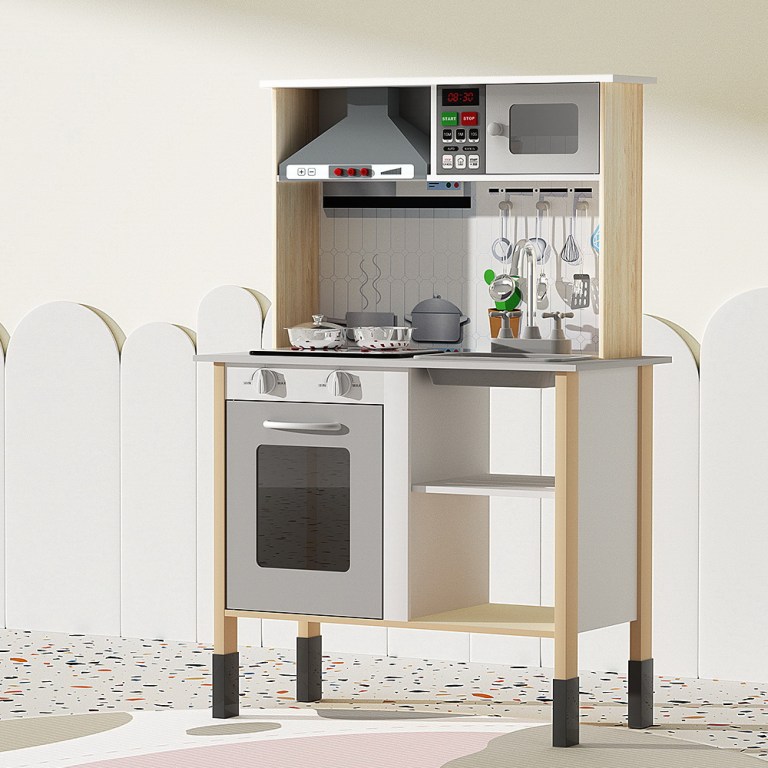 Private: Keezi Kids Kitchen Play Set Wooden Pretend Toys Cooking Children Cookware Sink Keezi Kids Kitchen Play Set Wooden Pretend Toys Cooking Children Cookware Sink