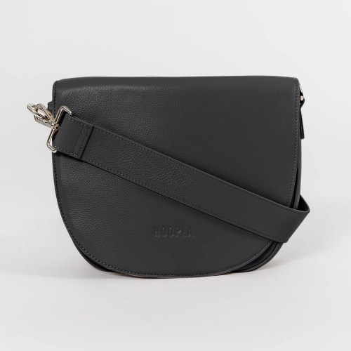 hoopla saddle bag women's handbag black