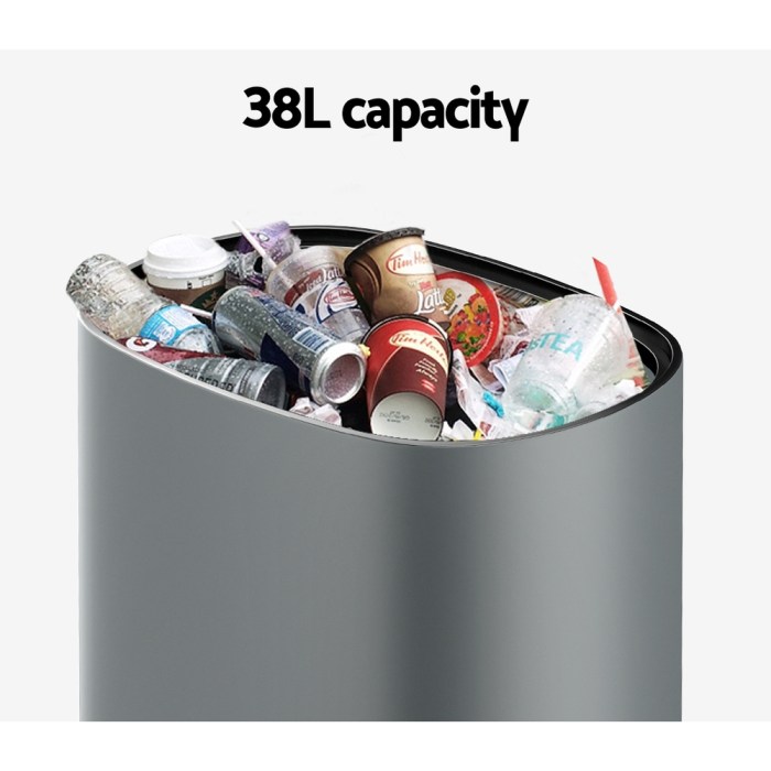 Private: Devanti 38L Motion Sensor Bin Rubbish Automatic Grey Devanti 38L Motion Sensor Bin Rubbish Automatic Grey