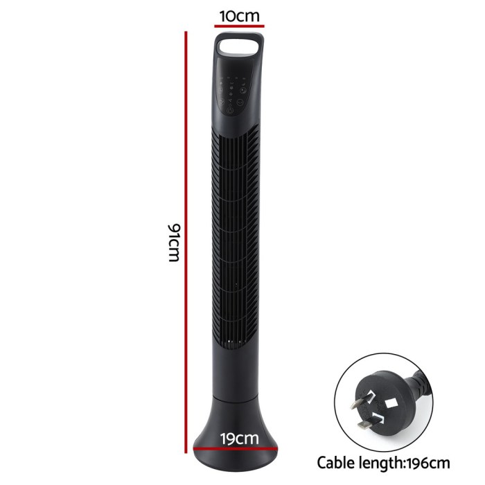 Private: Devanti Tower Fan Oscillating 3 Speeds with Remote 91cm