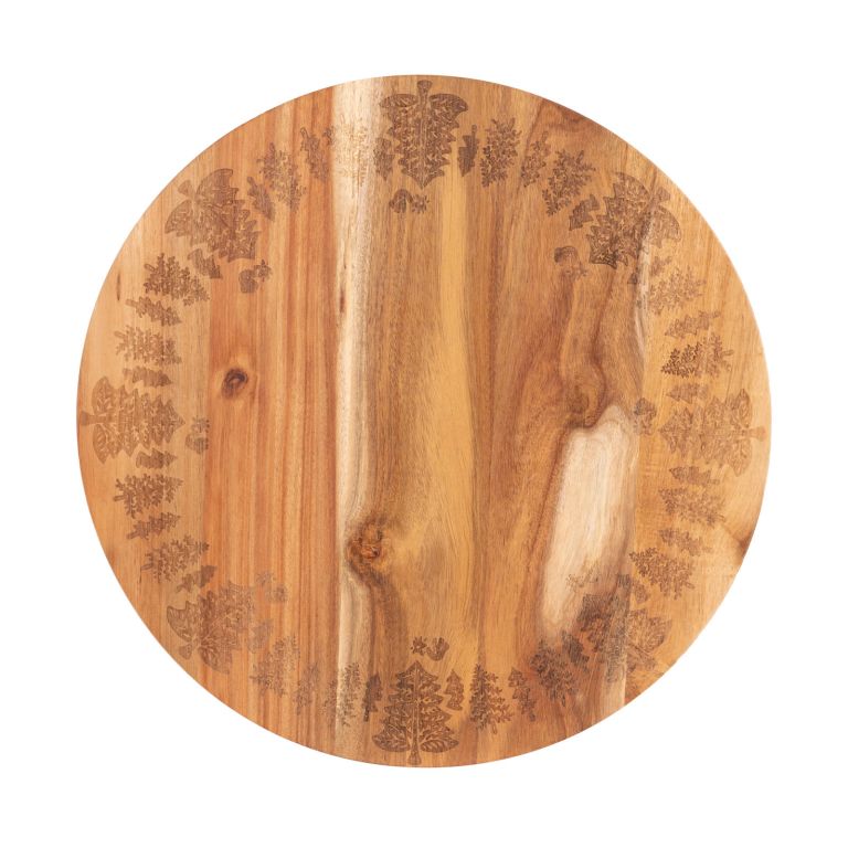 Bread and Butter 18 Inch Wooden Lazy Susan Tray – Trees Bread and Butter 18 Inch Wooden Lazy Susan Tray – Trees
