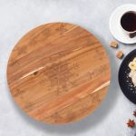Bread and Butter 18 Inch Wooden Lazy Susan Tray – Wood Snowflake