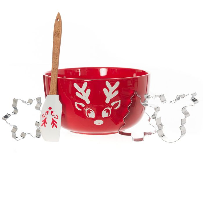 Bread and Butter Electroplate Icy Reindeer Mini Mix Bowl Set Bread and Butter Electroplate Icy Reindeer Mini Mix Bowl Set