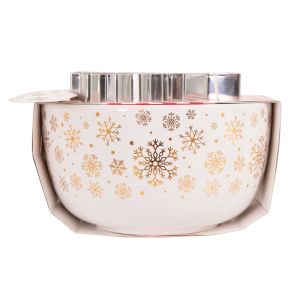Bread and Butter Electroplate Snowflake Mini Mix Bowl Set – Gold