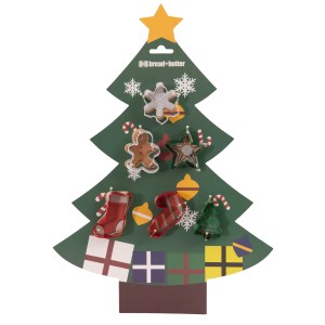 Bread and Butter Cookie Cutter Set – Tree, Sock, Gman, flake, Star, Candy – 6 Pk