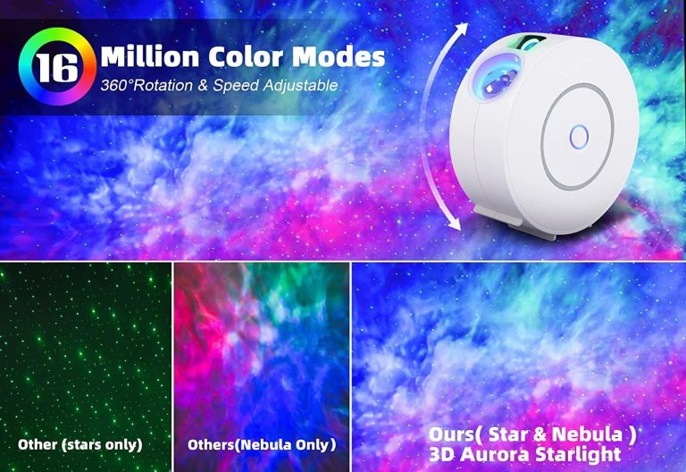 star projector galaxy light bedroom connected with alexa and google home