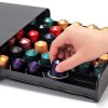 carla home coffee pods holder storage drawer compatible with 60 nespresso pods for kitchen storage & organisation (black)