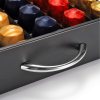 carla home coffee pods holder storage drawer compatible with 60 nespresso pods for kitchen storage & organisation (black)