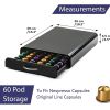 carla home coffee pods holder storage drawer compatible with 60 nespresso pods for kitchen storage & organisation (black)