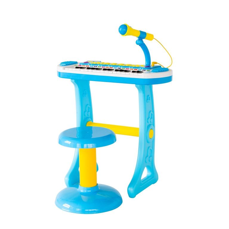 Children’s Electronic Keyboard with Stand (Blue) Musical Instrument Toy Children’s Electronic Keyboard with Stand (Blue) Musical Instrument Toy