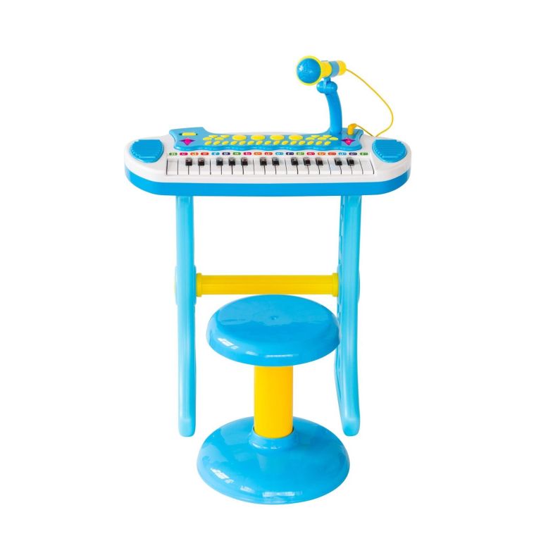 Children’s Electronic Keyboard with Stand (Blue) Musical Instrument Toy Children’s Electronic Keyboard with Stand (Blue) Musical Instrument Toy