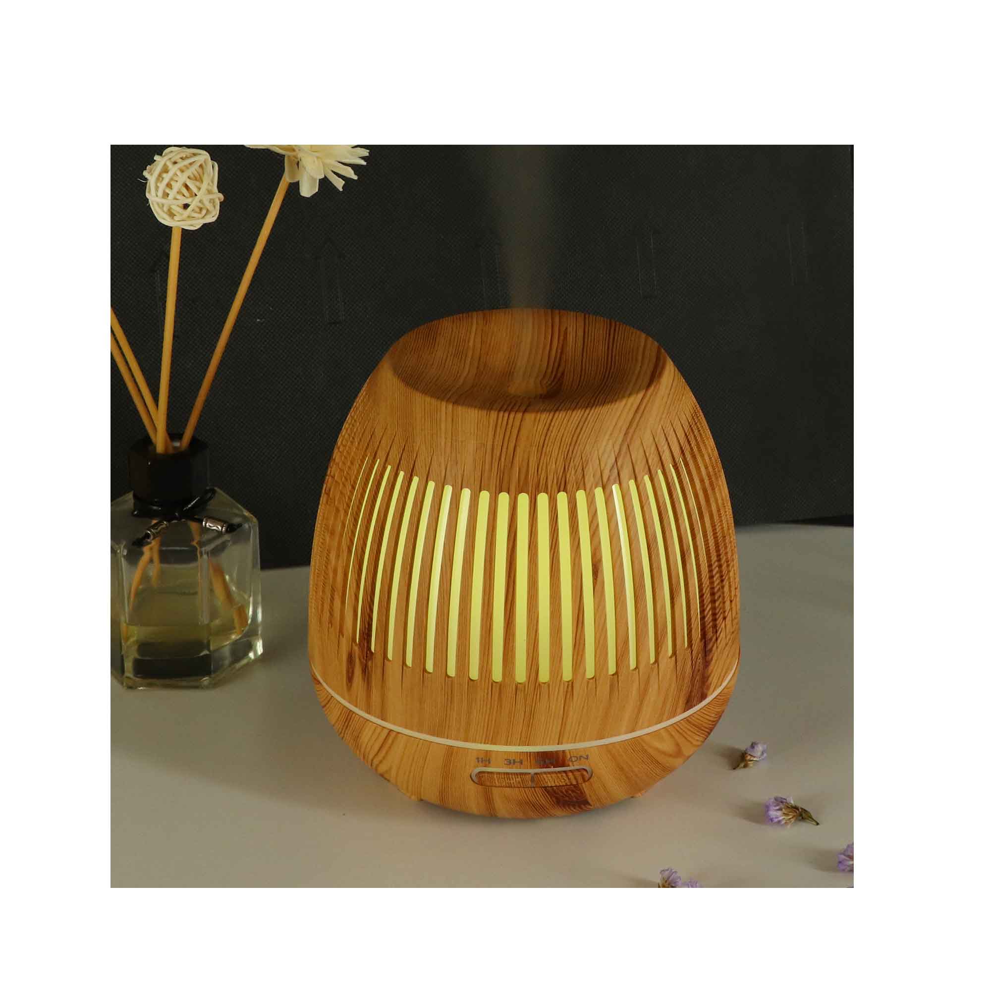 Essential Oil Aroma Diffuser and Remote – 300ml Hollow Ultrasonic Air Humidifier