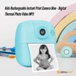Private: Kids Rechargeable Instant Print Camera Blue – Digital Thermal Photo Video MP3 Kids Rechargeable Instant Print Camera Blue – Digital Thermal Photo Video MP3