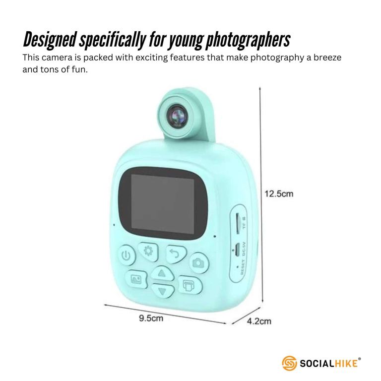 Private: Kids Rechargeable Instant Print Camera Blue – Digital Thermal Photo Video MP3 Kids Rechargeable Instant Print Camera Blue – Digital Thermal Photo Video MP3
