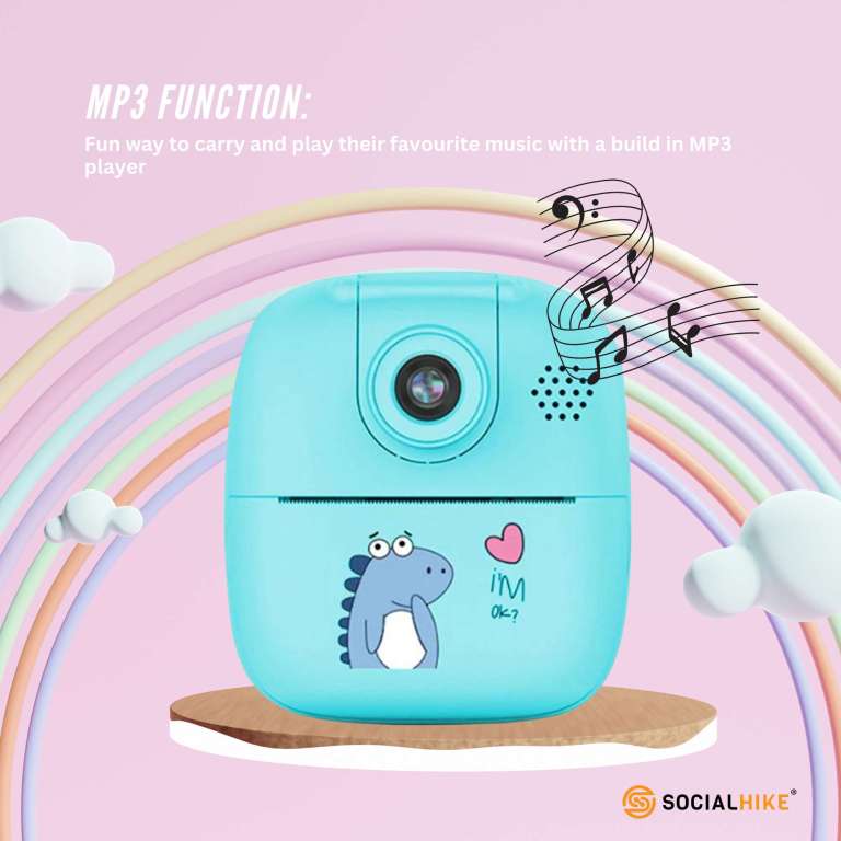 Private: Kids Rechargeable Instant Print Camera Blue – Digital Thermal Photo Video MP3 Private: Kids Rechargeable Instant Print Camera Blue – Digital Thermal Photo Video MP3
