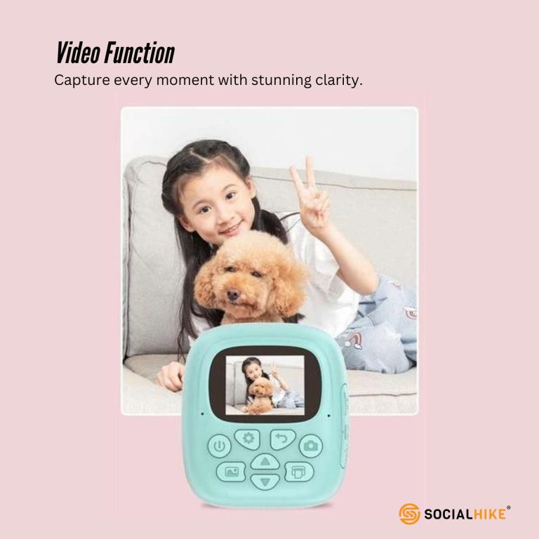 Private: Kids Rechargeable Instant Print Camera Blue – Digital Thermal Photo Video MP3 Kids Rechargeable Instant Print Camera Blue – Digital Thermal Photo Video MP3