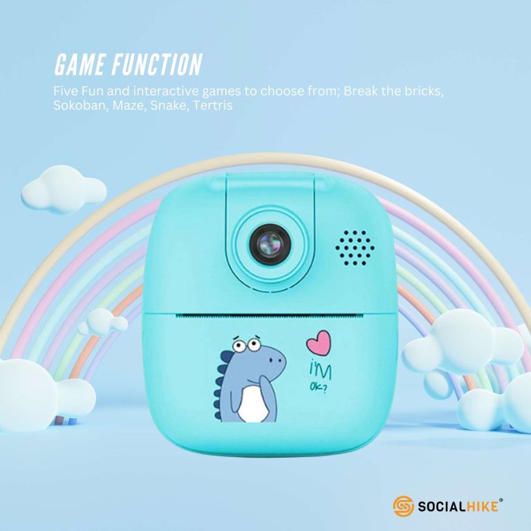 Private: Kids Rechargeable Instant Print Camera Blue – Digital Thermal Photo Video MP3 Private: Kids Rechargeable Instant Print Camera Blue – Digital Thermal Photo Video MP3