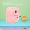 Kids Rechargeable Instant Print Camera Pink – Digital Thermal Photo Video MP3