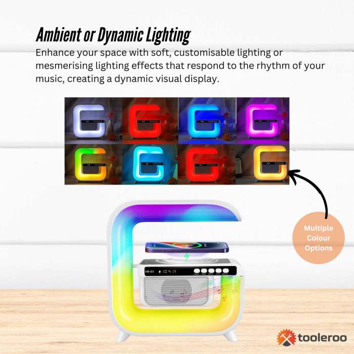 Private: Bluetooth Rechargeable Speaker – Wireless Phone Charging LED Lamp Alarm Clock