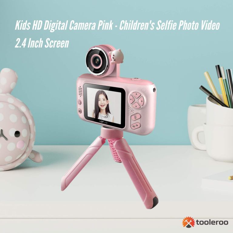 Private: Kids HD Digital Camera Pink – Children’s Selfie Photo Video 2.4 Inch Screen