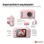Kids HD Digital Camera Pink – Children’s Selfie Photo Video 2.4 Inch Screen