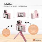 Kids HD Digital Camera Pink – Children’s Selfie Photo Video 2.4 Inch Screen