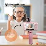 Kids HD Digital Camera Pink – Children’s Selfie Photo Video 2.4 Inch Screen