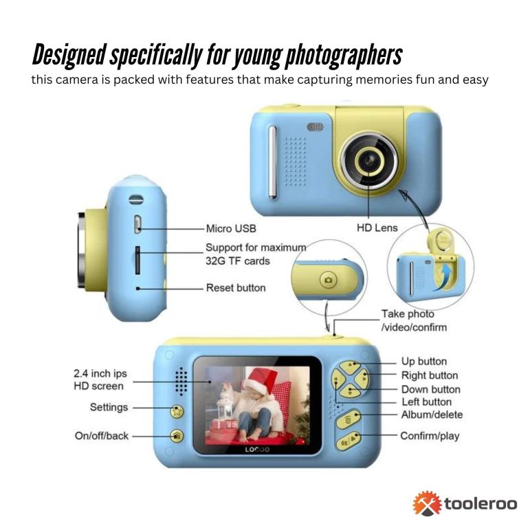 Private: Kids HD Digital Camera Blue – Children’s Selfie Photo Video 2.4 Inch Screen Kids HD Digital Camera Blue – Children’s Selfie Photo Video 2.4 Inch Screen