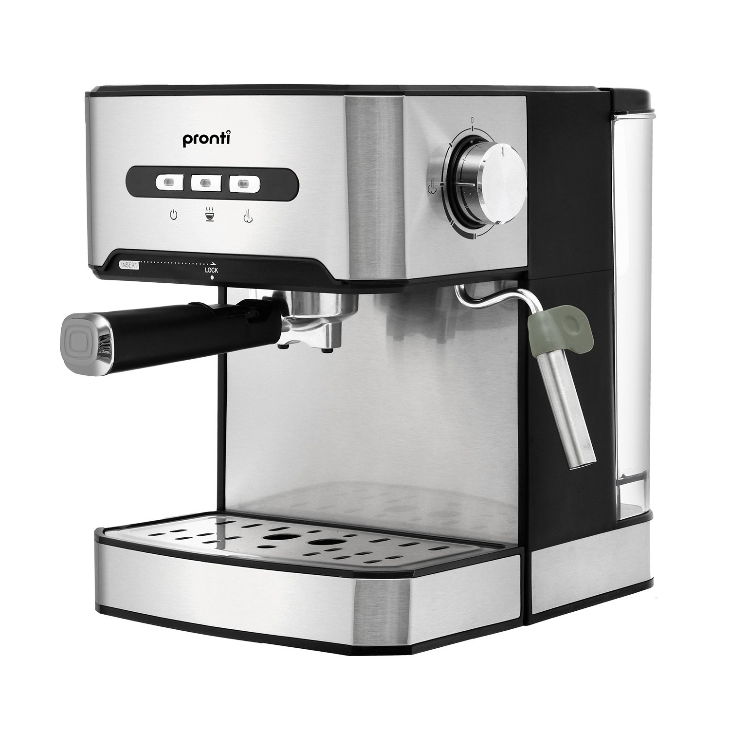 Pronti 1.6L Automatic Coffee Espresso Machine with Steam Frother – Your Personal Barista at Home