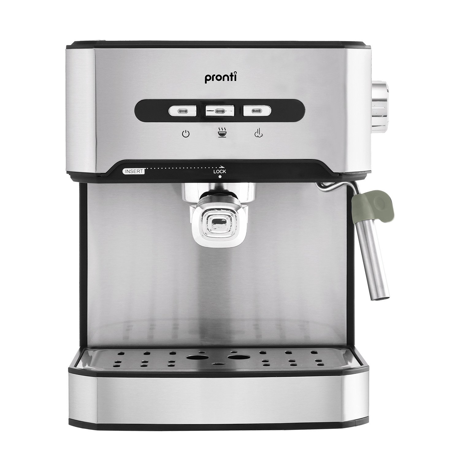 pronti 1.6l automatic coffee espresso machine with steam frother