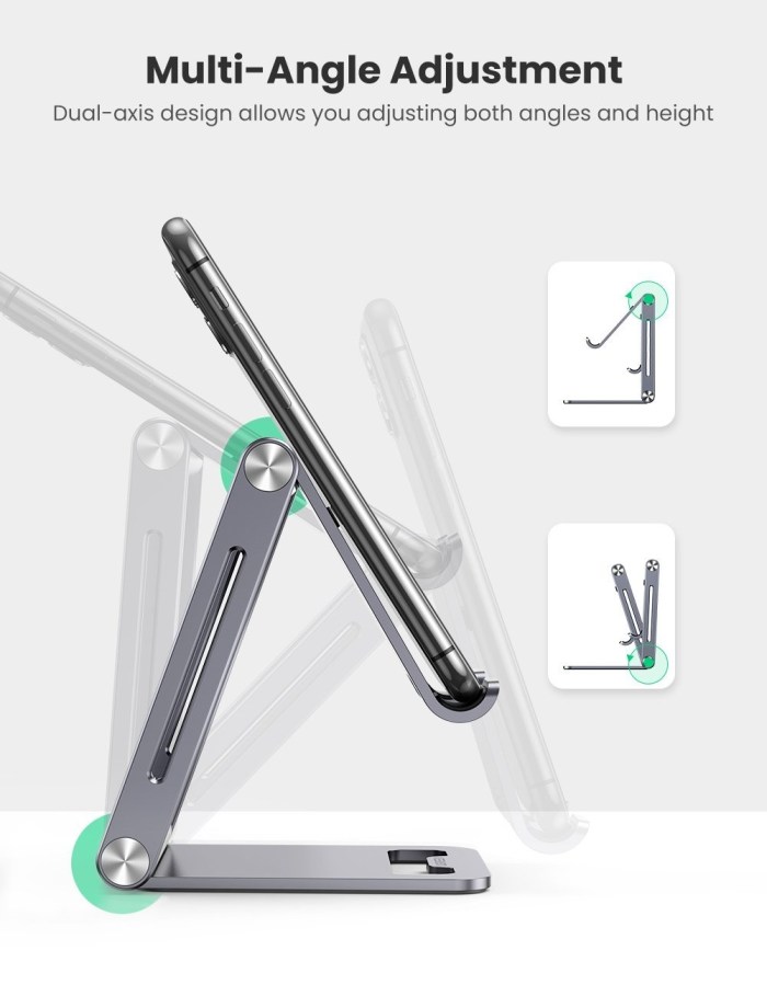 Private: UGREEN 80708 Adjustable Aluminum Phone Holder
