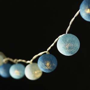 1 Set of 20 LED Blue 5cm Cotton Ball Battery Powered String Lights Christmas 1 Set of 20 LED Blue 5cm Cotton Ball Battery Powered String Lights Christmas