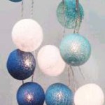 1 Set of 20 LED Blue 5cm Cotton Ball Battery Powered String Lights Christmas 1 Set of 20 LED Blue 5cm Cotton Ball Battery Powered String Lights Christmas