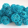 1 Set of 20 LED Turquoise 5cm Rattan Cane Ball Battery Powered String Lights Christmas Gift Home Wedding Party Bedroom Decoration Table Centrepiece 1 Set of 20 LED Turquoise 5cm Rattan Cane Ball Battery Powered String Lights Christmas Gift Home Wedding Party Bedroom Decoration Table Centrepiece