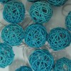 1 Set of 20 LED Turquoise 5cm Rattan Cane Ball Battery Powered String Lights Christmas Gift Home Wedding Party Bedroom Decoration Table Centrepiece 1 Set of 20 LED Turquoise 5cm Rattan Cane Ball Battery Powered String Lights Christmas Gift Home Wedding Party Bedroom Decoration Table Centrepiece