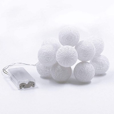 1 Set of 20 LED White 5cm Cotton Ball Battery Powered String Lights Christmas Gift Home Wedding Party Bedroom Decoration Outdoor Indoor Table Centrepiece 1 Set of 20 LED White 5cm Cotton Ball Battery Powered String Lights Christmas Gift Home Wedding Party Bedroom Decoration Outdoor Indoor Table Centrepiece