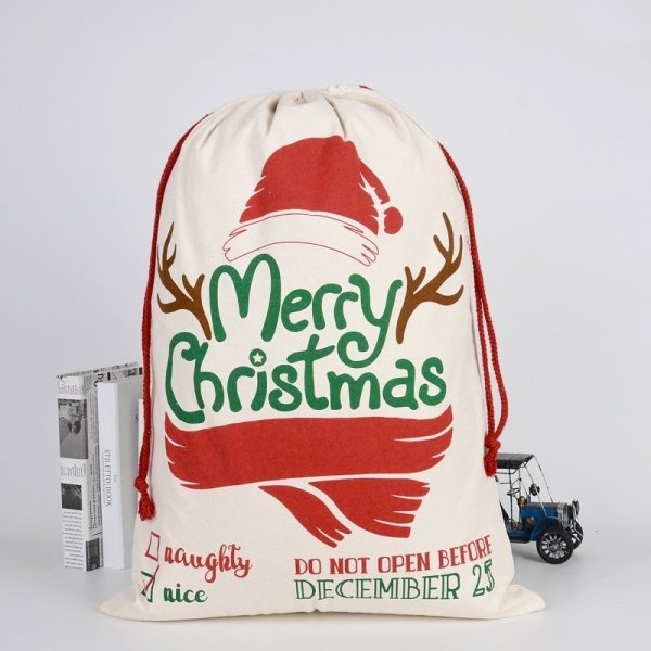 Large Christmas XMAS Hessian Santa Sack Stocking Bag Reindeer Children Gifts Bag, Cream – Merry Xmas w Antler Large Christmas XMAS Hessian Santa Sack Stocking Bag Reindeer Children Gifts Bag, Cream – Merry Xmas w Antler