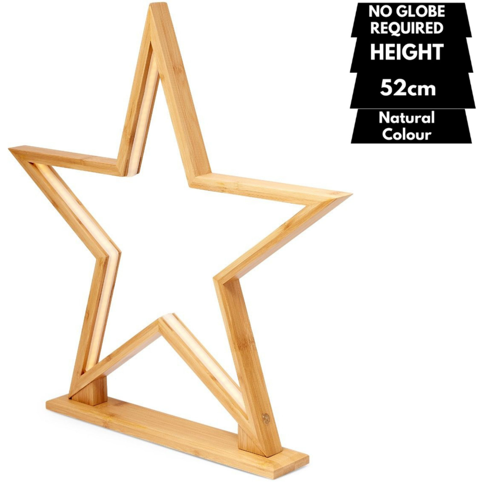 Private: 52cm Bamboo Star LED Table Desk Lamp Light Modern Designer – Natural