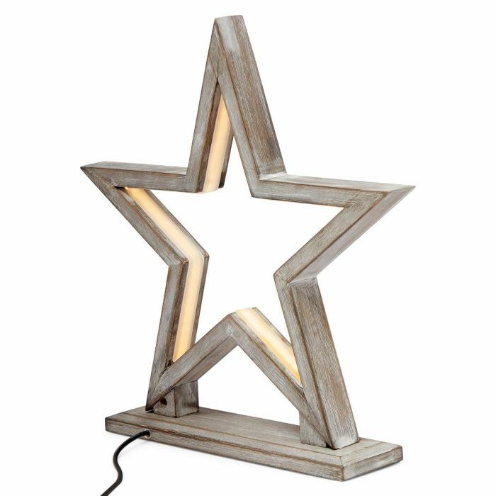 Private: 33cm Bamboo Star LED Table Lamp Light Modern Bedside – Antique Timber Private: 33cm Bamboo Star LED Table Lamp Light Modern Bedside – Antique Timber