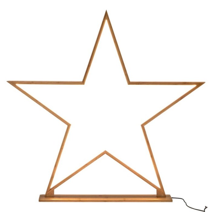 Private: 87cm Bamboo Star Table Lamp Desk Light LED Strip Modern Designer – Natural