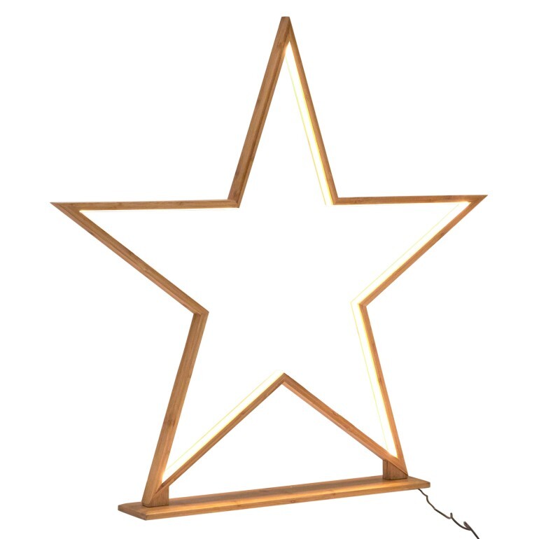 Private: 87cm Bamboo Star Table Lamp Desk Light LED Strip Modern Designer – Natural
