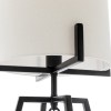 Modern Scandi Metal Dimmable Table Desk Lamp Light w/ Linen Shade – Matte Black