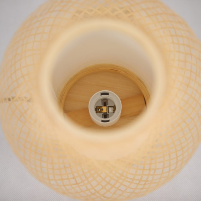 Private: Natural Woven Bamboo Oval Table Lamp Light Shade Boho Tropical Coastal Private: Natural Woven Bamboo Oval Table Lamp Light Shade Boho Tropical Coastal