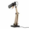 Private: Scandi Modern Natural Wooden Table Lamp Rustic Retro Designer Vintage Light