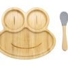 Bamboo Kids Children Baby Plate Bowl & Silicon Suction Cap Base & Spoon – Frog Bamboo Kids Children Baby Plate Bowl & Silicon Suction Cap Base & Spoon – Frog
