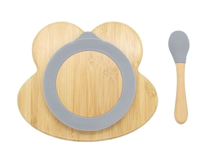 Bamboo Kids Children Baby Plate Bowl & Silicon Suction Cap Base & Spoon – Frog Bamboo Kids Children Baby Plate Bowl & Silicon Suction Cap Base & Spoon – Frog