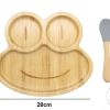 Bamboo Kids Children Baby Plate Bowl & Silicon Suction Cap Base & Spoon – Frog Bamboo Kids Children Baby Plate Bowl & Silicon Suction Cap Base & Spoon – Frog