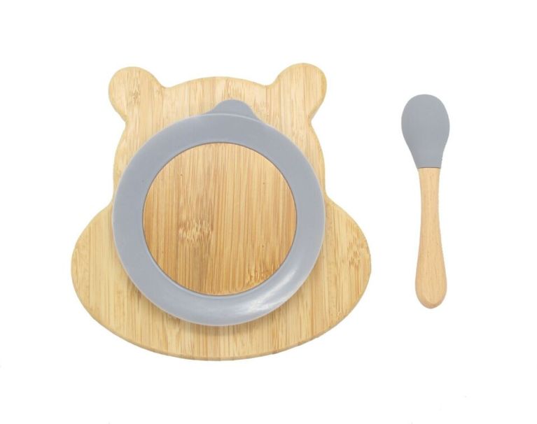 Bamboo Kids Children Baby Plate Bowl & Silicon Suction Cap Base & Spoon – Hippo Bamboo Kids Children Baby Plate Bowl & Silicon Suction Cap Base & Spoon – Hippo