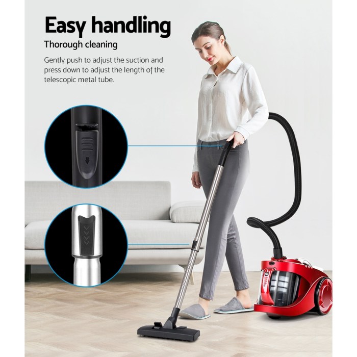 Devanti 2200W Bagless Vacuum Cleaner Red Devanti 2200W Bagless Vacuum Cleaner Red